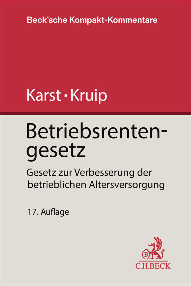 Betriebsrentengesetz. BetrAVG (Michael Karst)