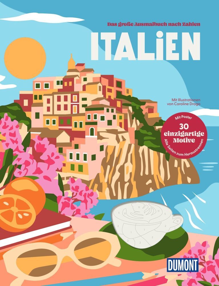 Italien - Das große Ausmalbuch nach Zahlen (Caroline Drogo)