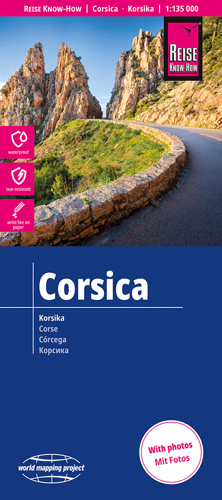 Reise Know-How Landkarte Korsika | Corsica (1:135.000)