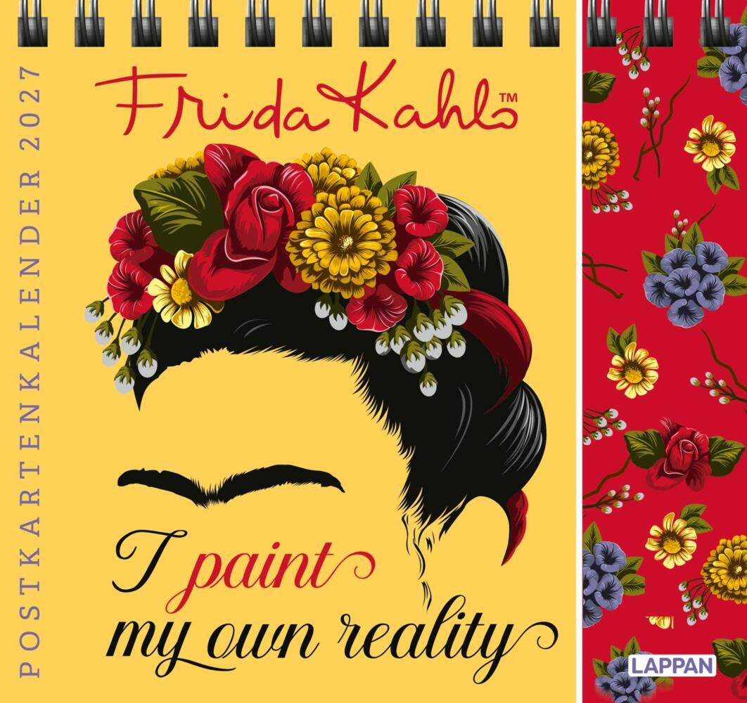 Frida Kahlo Postkartenkalender 2027 - I paint my own reality (Lappan Verlag)
