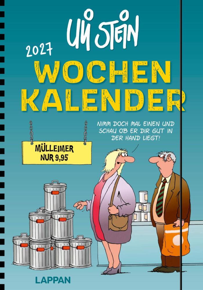Uli Stein Wochenkalender 2027: Taschenkalender mit Spiralbindung und Gummiband (Uli Stein)