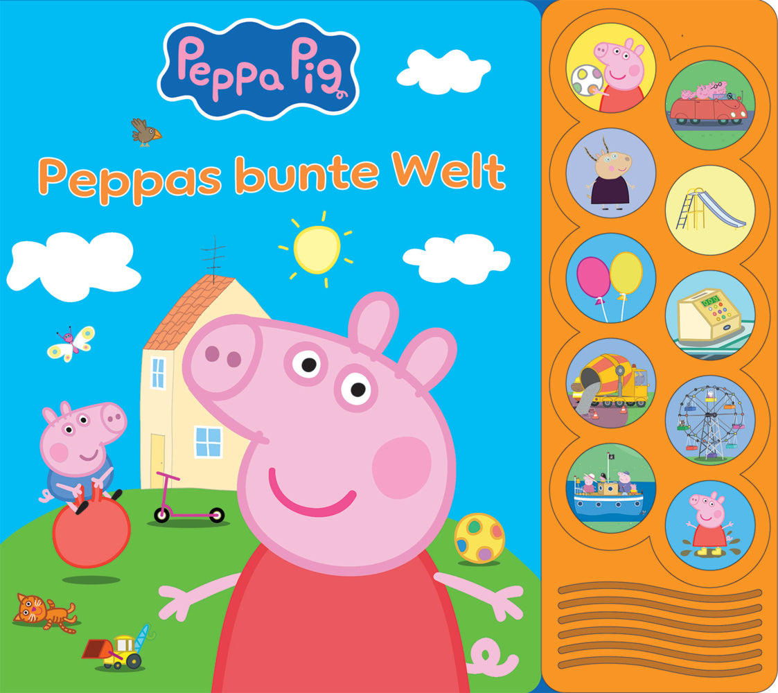 Peppa Pig - Peppas bunte Welt - Interaktives Pappbilderbuch mit 10 lustigen Geräuschen für Kinder ab 18 Monaten - Peppa Wutz (Phoenix International Publications Germany Gmbh)
