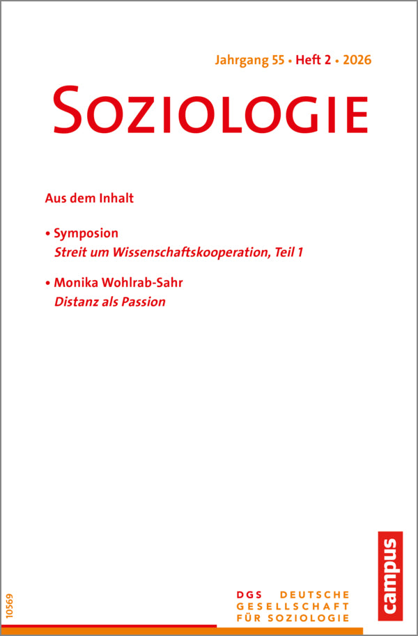 Soziologie 1/2026 (Angelika Poferl)