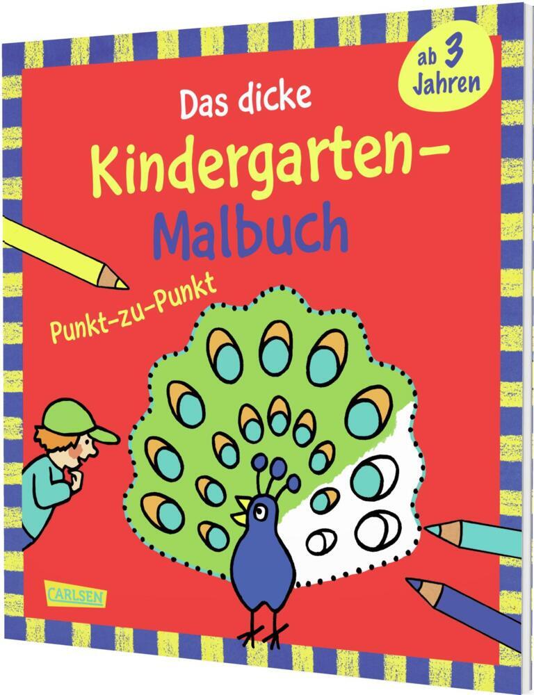 Ausmalbilder für Kita-Kinder: Das dicke Kindergarten-Malbuch: Punkt-zu-Punkt (Imke Sörensen)
