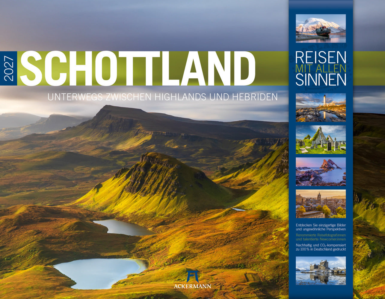 Schottland Kalender 2027 | Unterwegs zwischen Highlands und Hebriden (Ackermann Kunstverlag Gmbh)