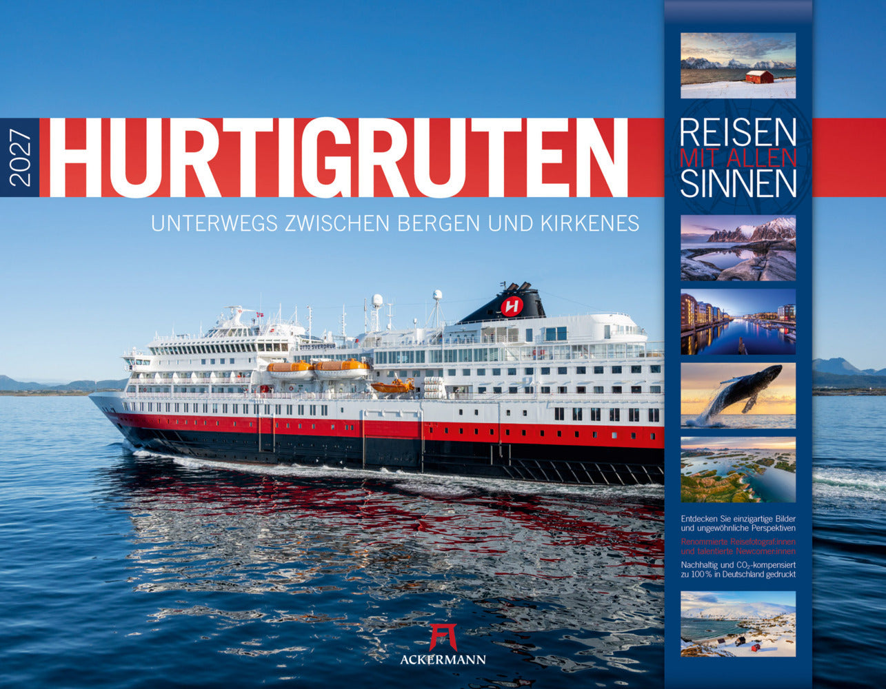 Hurtigruten Kalender 2027 | Unterwegs zwischen Bergen und Kirkenes (Ackermann Kunstverlag Gmbh)