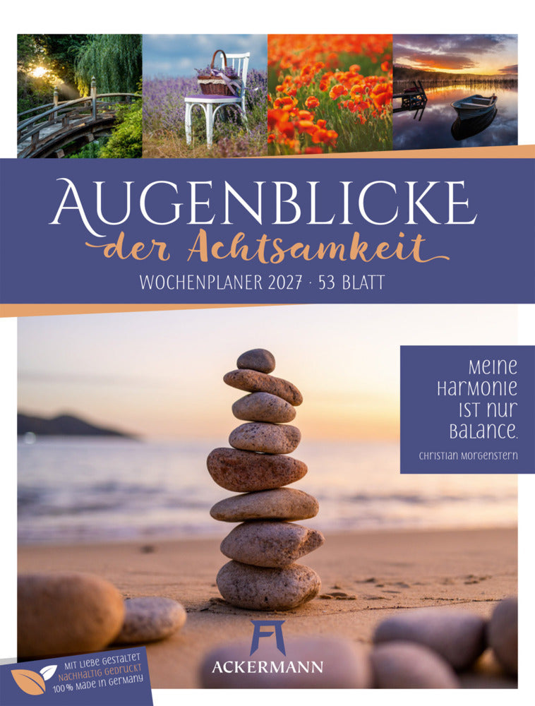 Augenblicke der Achtsamkeit Wochenplaner Kalender 2027 (Ackermann Kunstverlag Gmbh)
