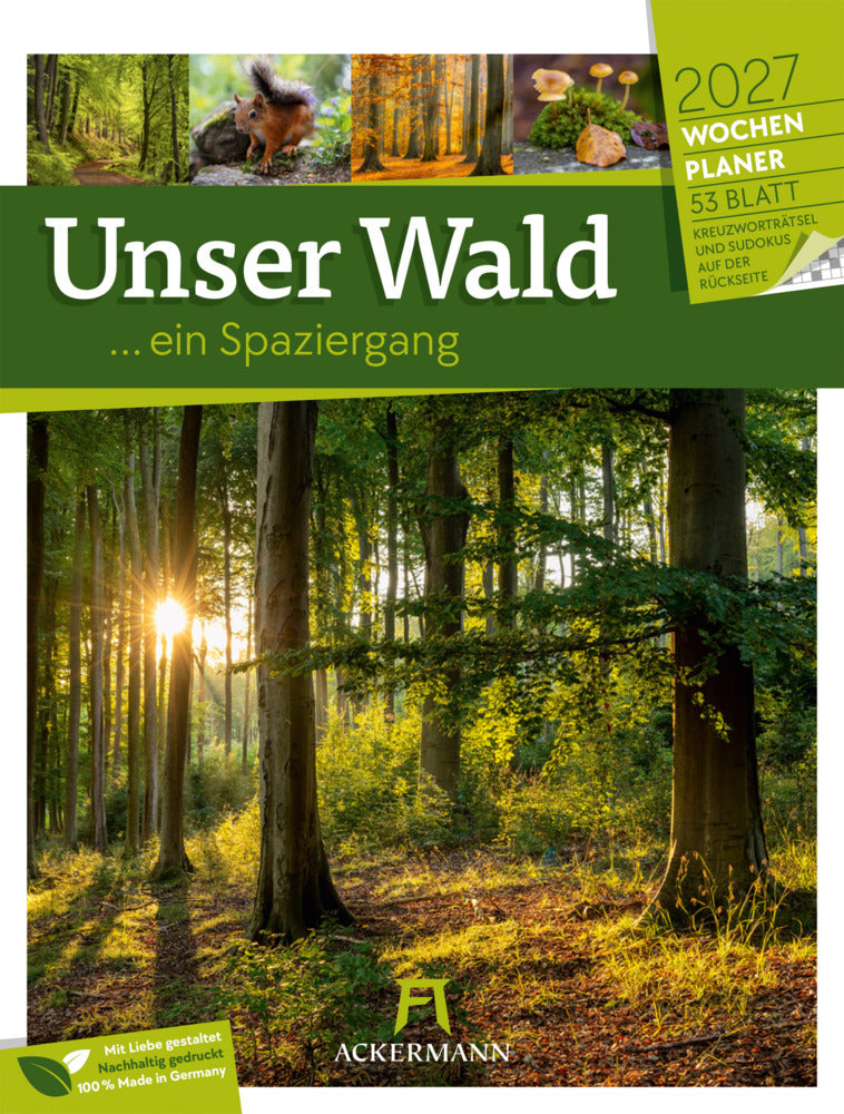 Unser Wald Wochenplaner Kalender 2027 (Ackermann Kunstverlag Gmbh)