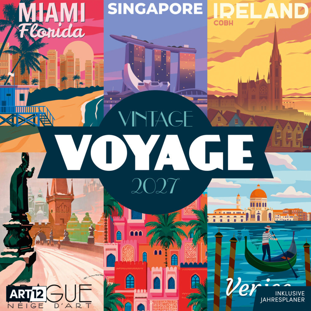 Vintage Voyage Kalender 2027 - 30x30 - Art12 (Ackermann Kunstverlag Gmbh)