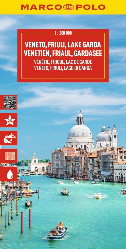 MARCO POLO Reisekarte Italien 04 Venetien, Friaul, Gardasee 1:200.000
