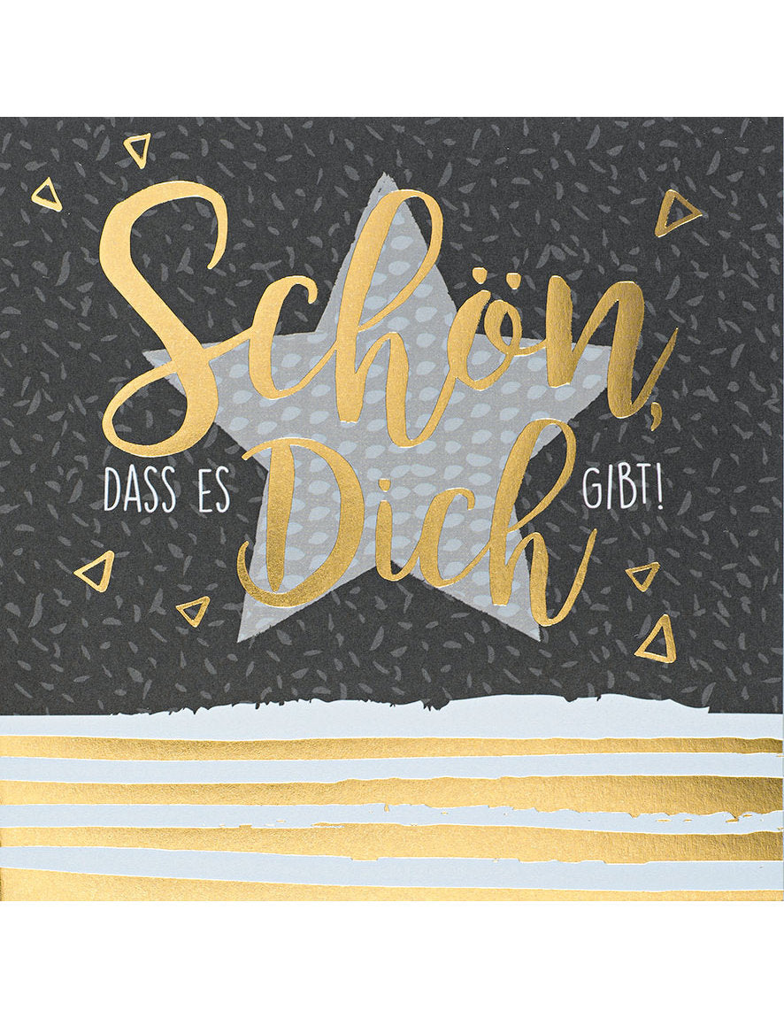Doppelkarte Black & Gold