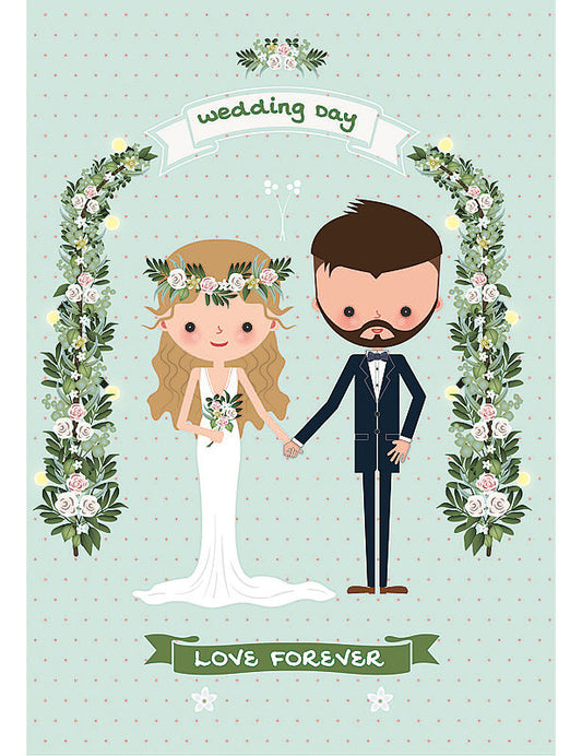 Biglietto Matrimonio Design C/glitter