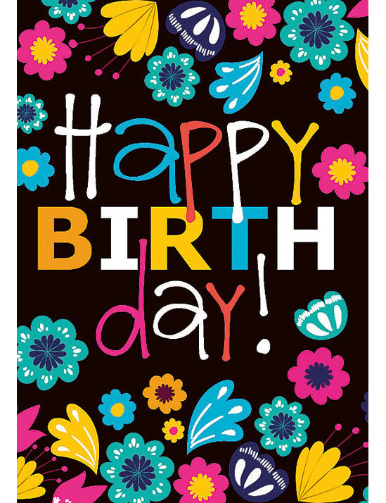 Biglietto Happy Birthday Metal C/glitter