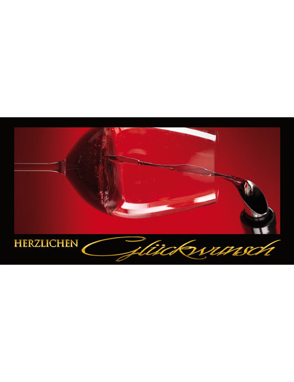 Herzlichen Glückwunsch: Wein/Glas