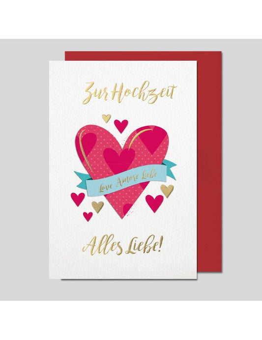 Doppelkarte. Hochzeit Impressione