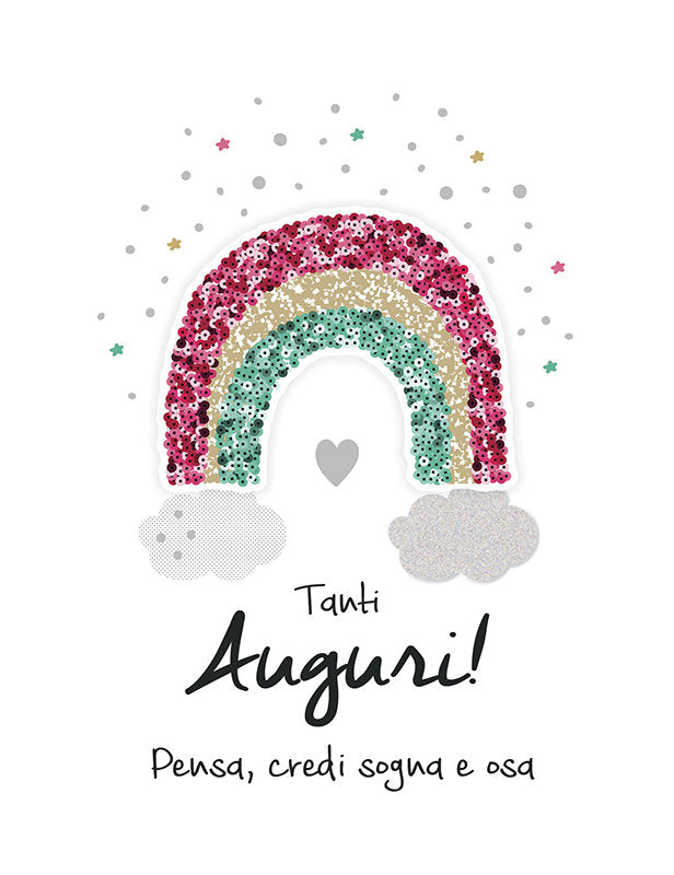 Doppelkarte B6. Tanti auguri, Pensa, credi sogna e osa