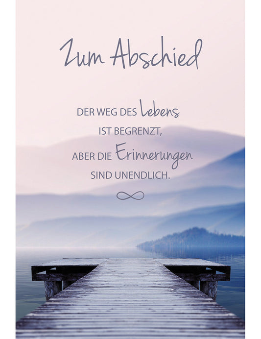 Doppelkarte. Plastikfrei. Trauer