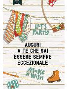 Doppelkarte. Biglietto maschile c/foil