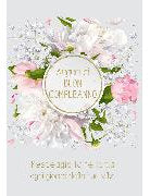 Doppelkarte. Biglietto compleanno flower c/glitter