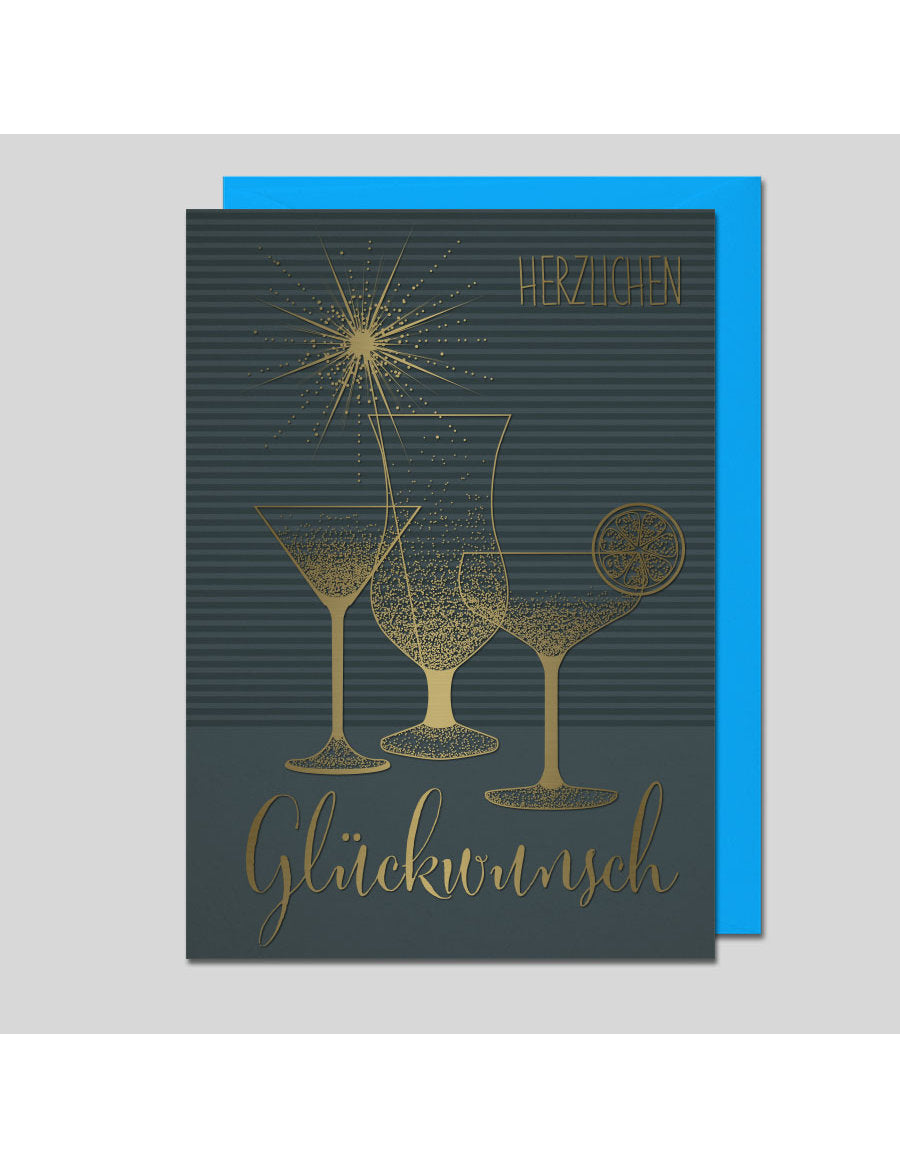 Doppelkarte. Herzlichen Glückwunsch