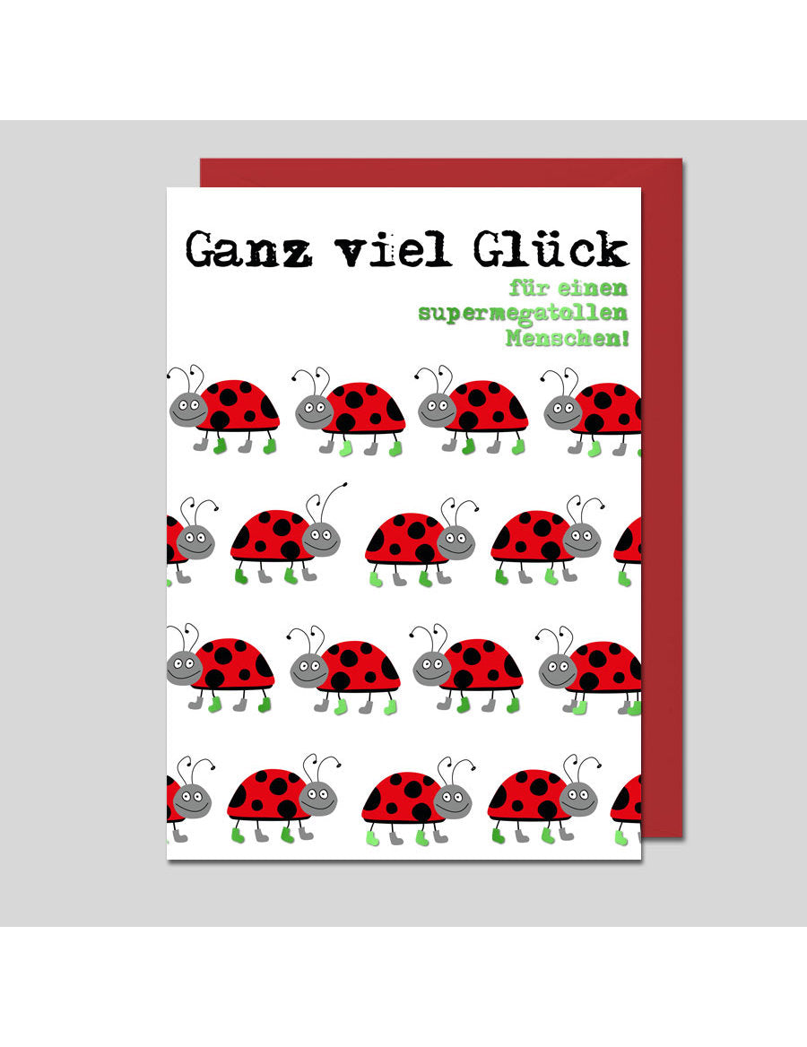 Doppelkarte. Ganz viel Glück