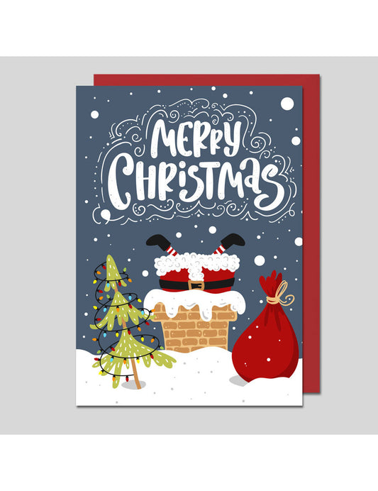 Doppelkarte. Merry Christmas