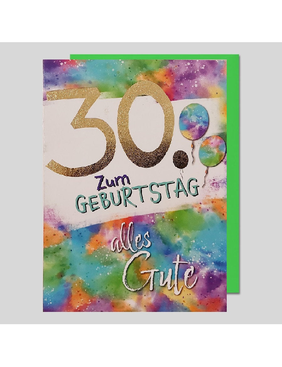 Doppelkarte / Zum 30. Geburtstag