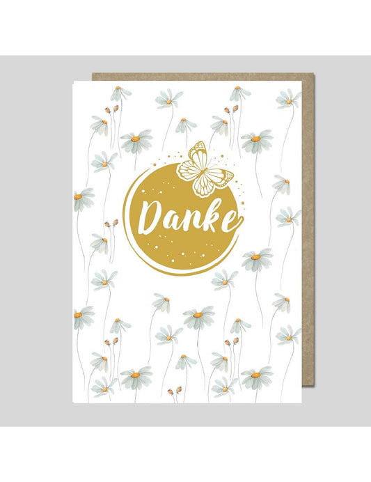 Doppelkarte. AQUARELLE / Danke