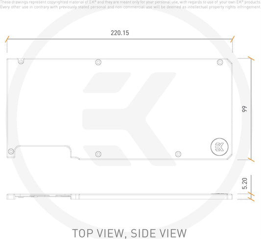 EKWB EK-Quantum Vector RTX 3080/3090 Backplate Black - Retoure