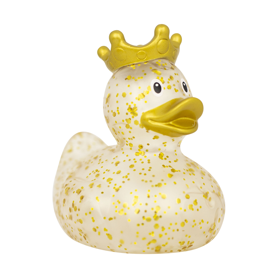 Lilalu Badeente - Glitzer Ente mit Krone, gold