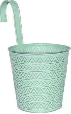 Übertopf mit Haken, Grün