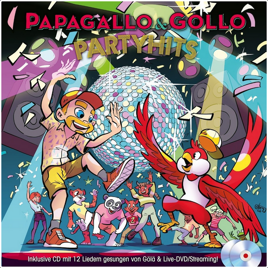 Papagallo & Gollo - Partyhits - Buch, CD und DVD