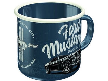 Nostalgic-Art Merchandising Universaltasse Ford Mustang 360 ml, 1 Stück, Blau (360 ml, 1 x)