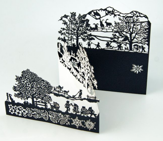 Scherenschnitt - Karte (15 x 15 cm)