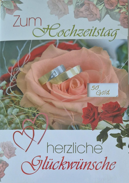 Zum Hochzeitstag herzliche Glückwünsche (B6)