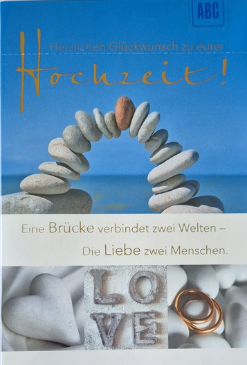 Herzlichern Glückwunsch zur eurer Hochzeit  (B6)