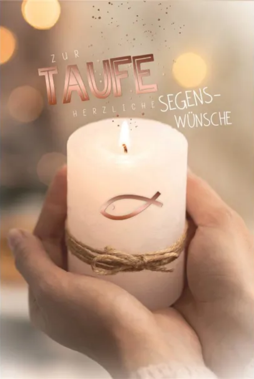 Zur Taufe herzliche Segenswünsche (B6)