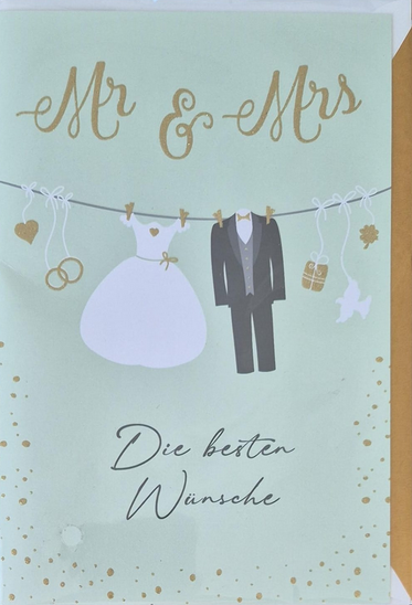 Mr. & Mrs. Die besten Wünsche  (B6)