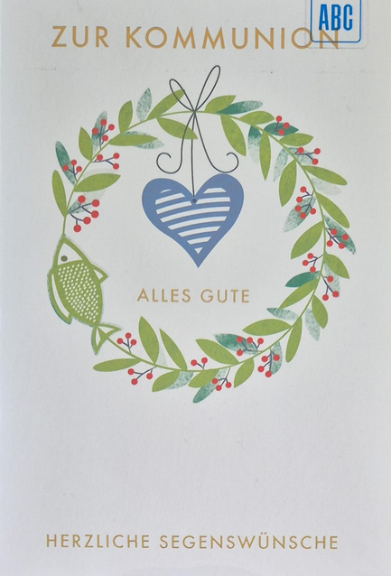Zur Kommunion herzliche Segenswünsche (B6)