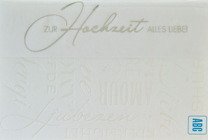 Zur Hochzeit alles Liebe (B6)