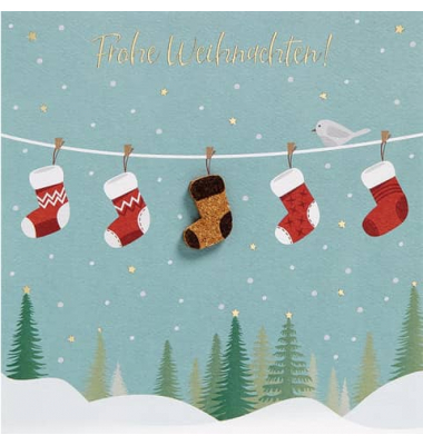 Frohe Weihnachten  (15.5 x 15.5 cm)