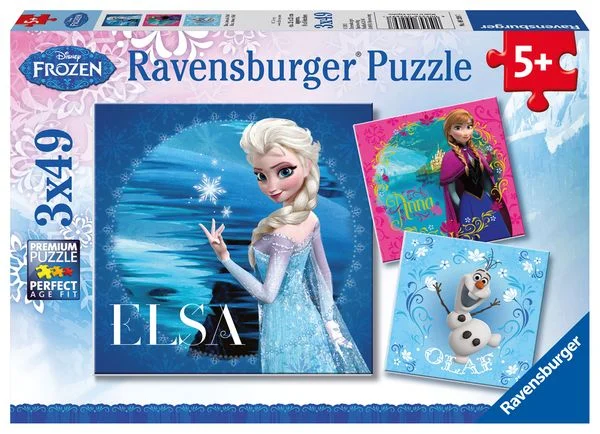 Ravensburger Puzzle "Elsa, Anna & Olaf" 5+ 3x49
