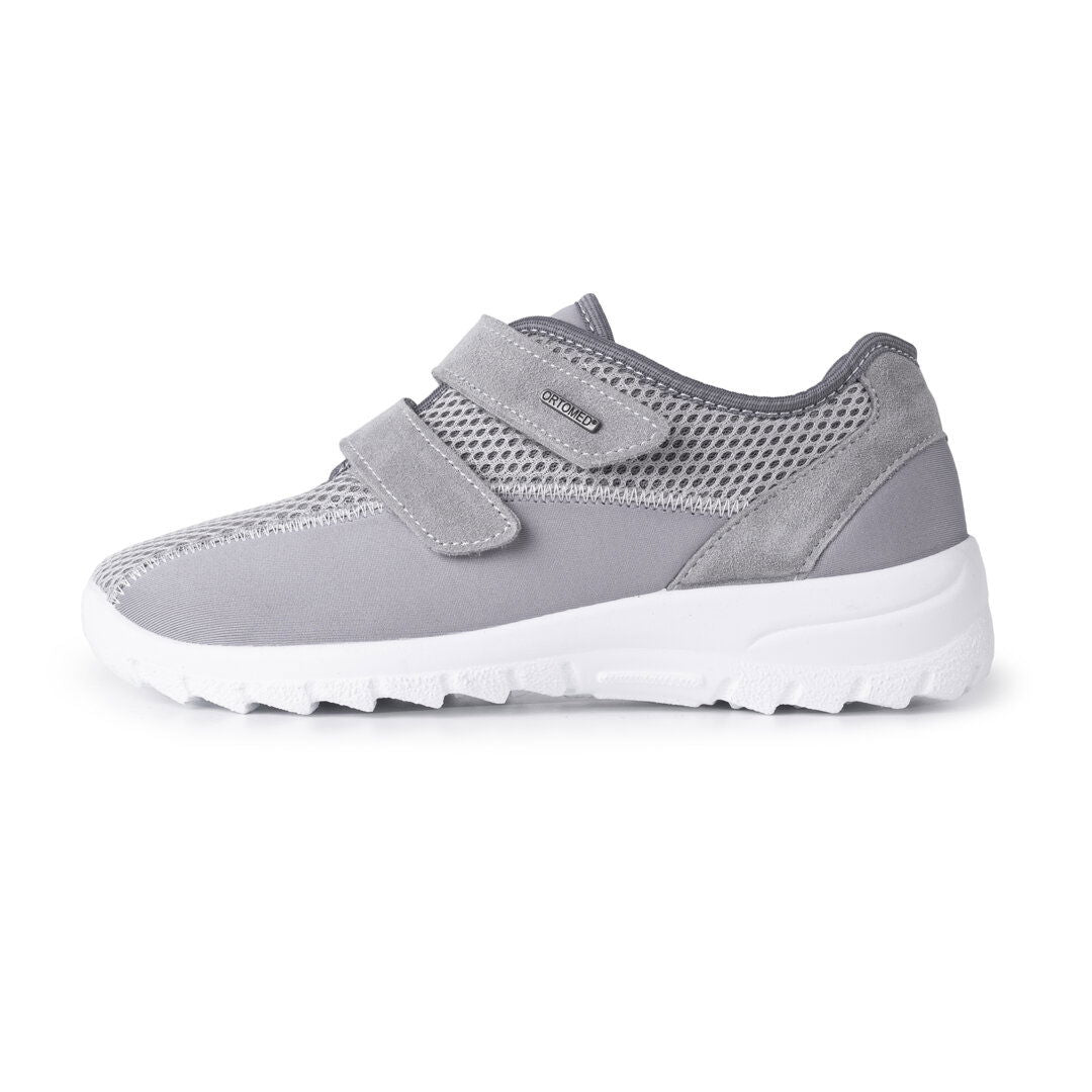 OrtoMed Klettschuh mit gepolstertem Futter "grau" - Grösse 41