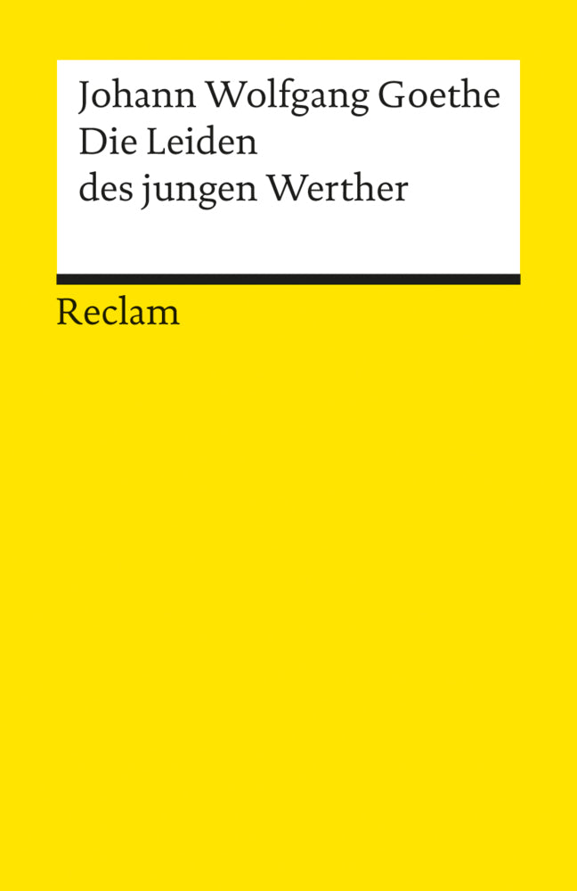 Die Leiden des jungen Werther. Textausgabe mit Nachwort (Johann Wolfgang Von Goethe)