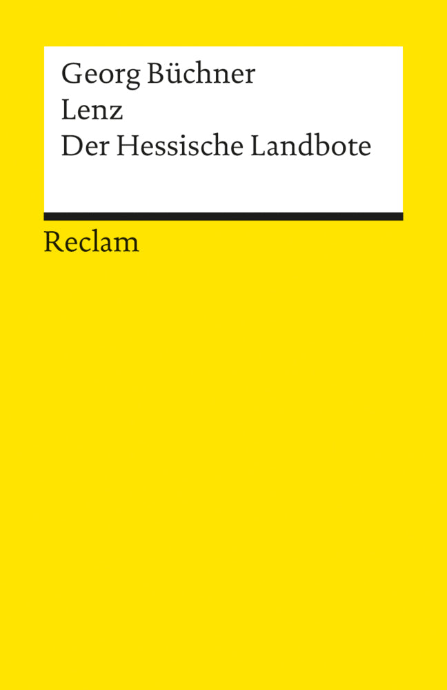 Lenz · Der Hessische Landbote. Textausgabe mit editorischer Notiz und Nachwort (Georg Büchner)