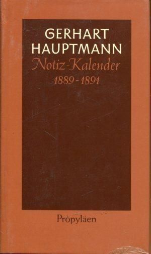 Notiz-Kalender 1889 bis 1891 (Gerhart Hauptmann)