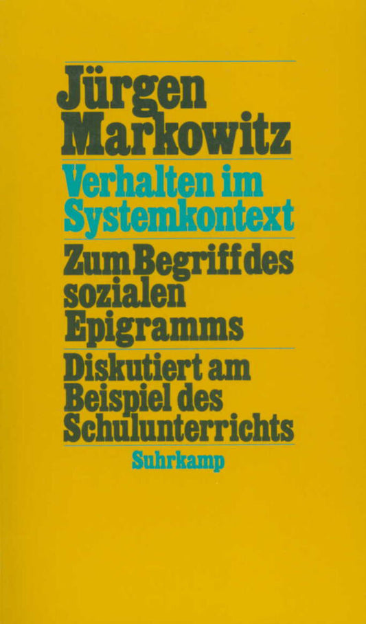 Verhalten im Systemkontext (Jürgen Markowitz)