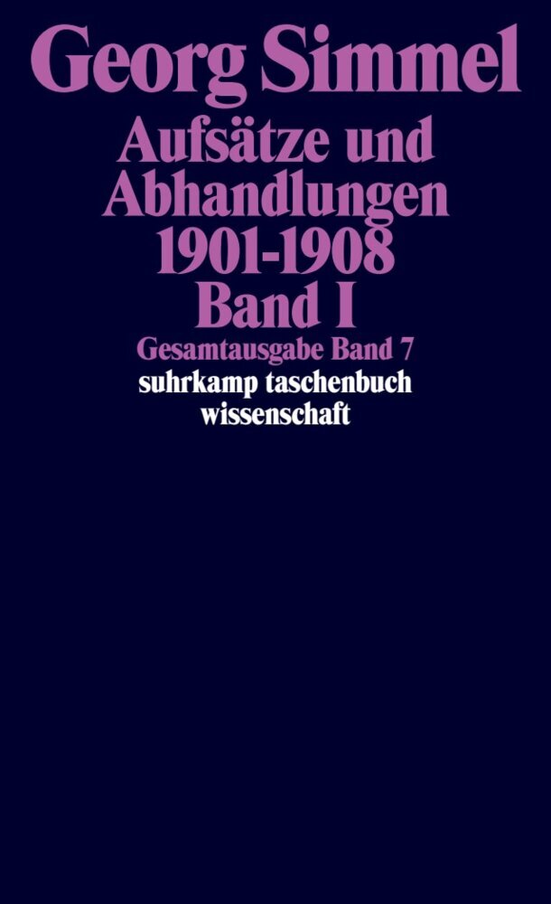Gesamtausgabe in 24 Bänden.Bd.1 (Georg Simmel)