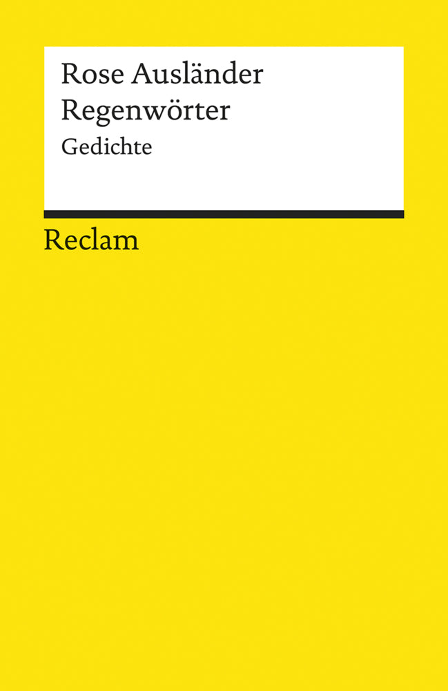Regenwörter. Gedichte (Rose Ausländer)