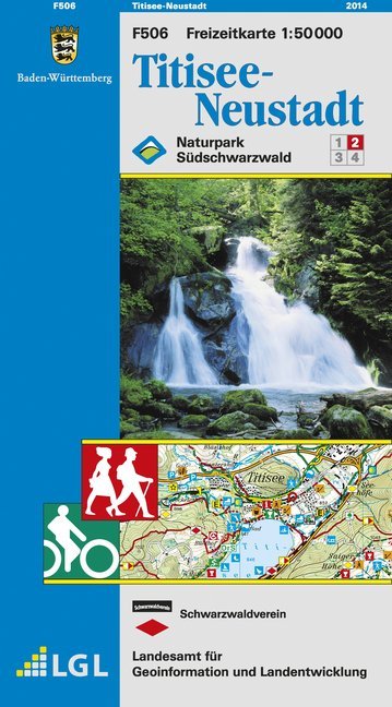 Topographische Freizeitkarte Baden-Württemberg Titisee-Neustadt